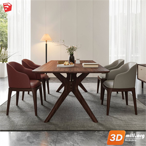 Dining Table Set Skp Files